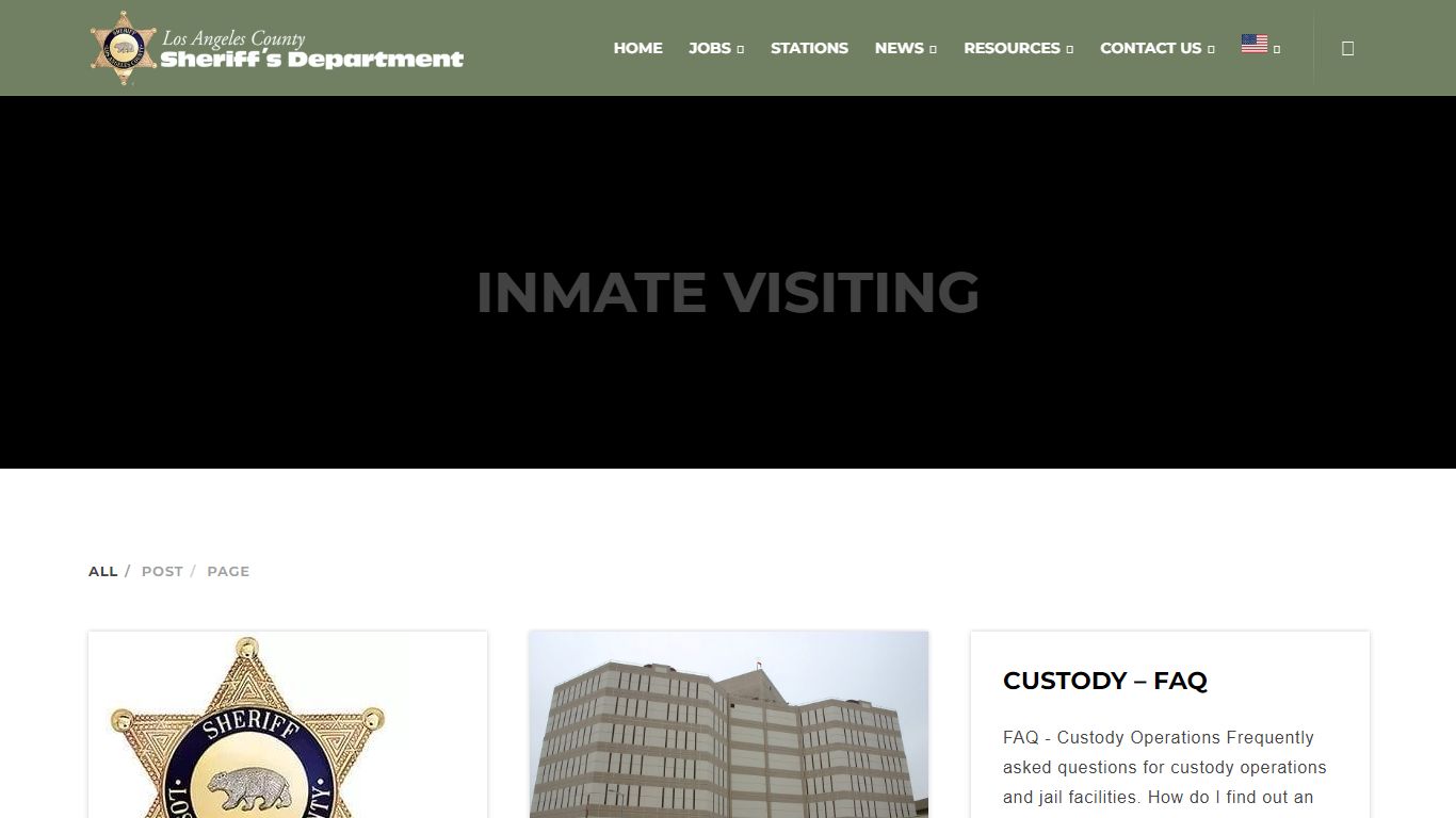 Search Results for “Inmate visiting ” | Los Angeles County Sheriff's ...